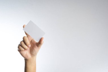 Elini tut boş kartı veya kağıt