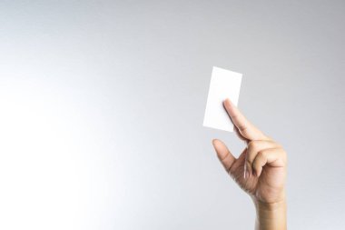 Elini tut boş kartı veya kağıt