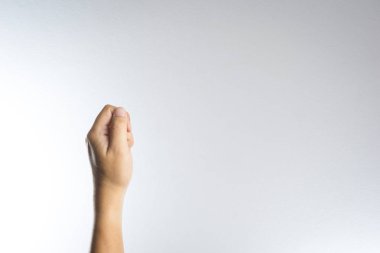 Elini tut sanal kart veya kağıt 