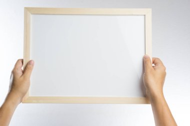 El tutma boş ahşap çerçeve