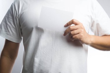 Elini tut boş fotoğraf kağıt kartı