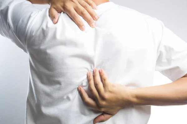 A man with back pain — Stock Photo, Image
