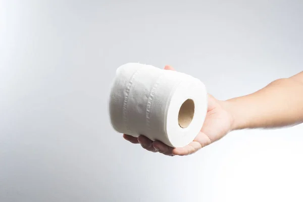 Mano con papel tisú — Foto de Stock