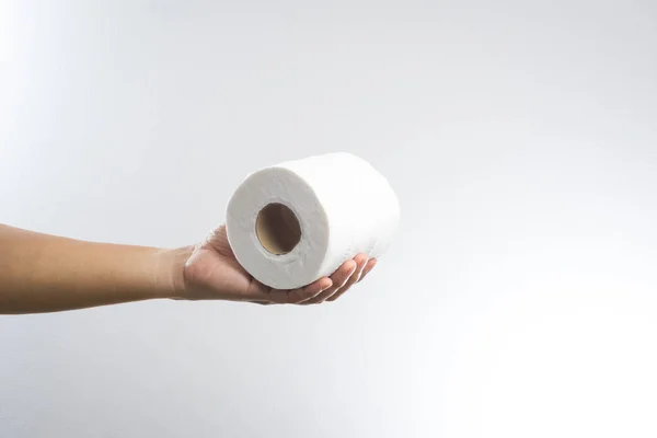 Hand with tissue paper — Stock Photo, Image