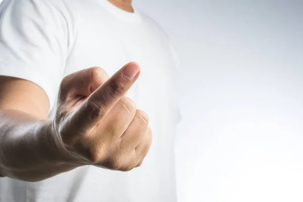 Hand with call command gesture — Stock Photo, Image