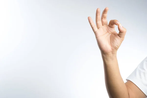 Señal de mano ok — Foto de Stock