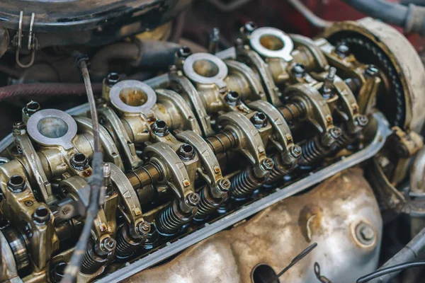 Opened old engine block interior part of ca — Stock Photo, Image