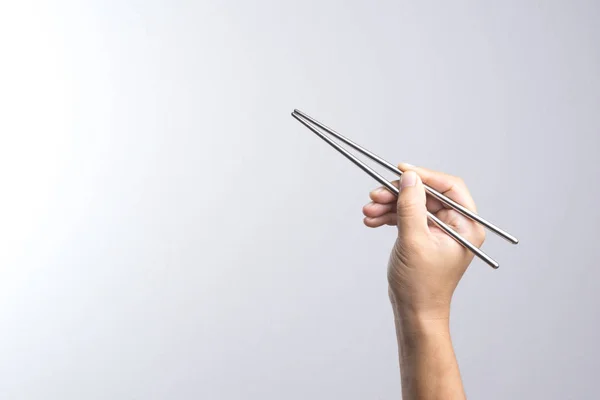 Kézi üzem rozsdamentes chop stick — Stock Fotó