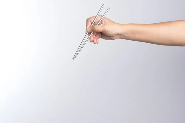 Kézi üzem rozsdamentes chop stick — Stock Fotó