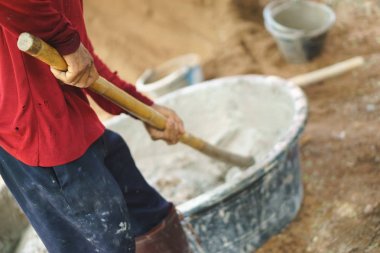 Asya alt çimento güç kum ile karıştırma için çapa kullanarak