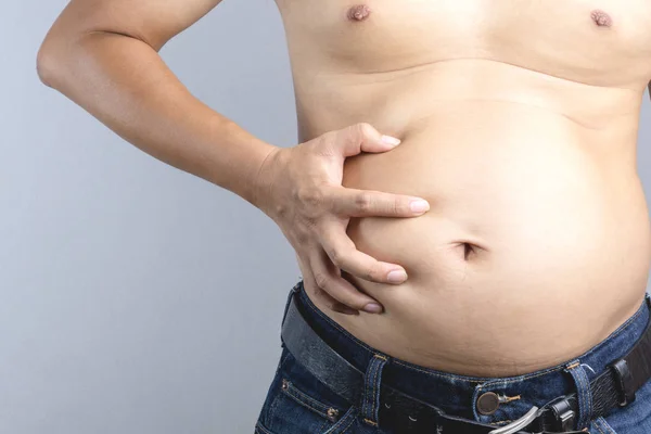 Homem com a barriga gorda — Fotografia de Stock