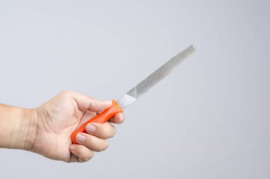 El holding törpülemek wo metal veya tahta için plastik saplı dosya