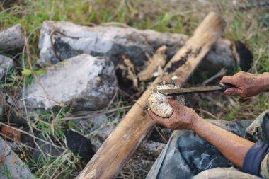 Taze kavrulmuş hindistan cevizi. 