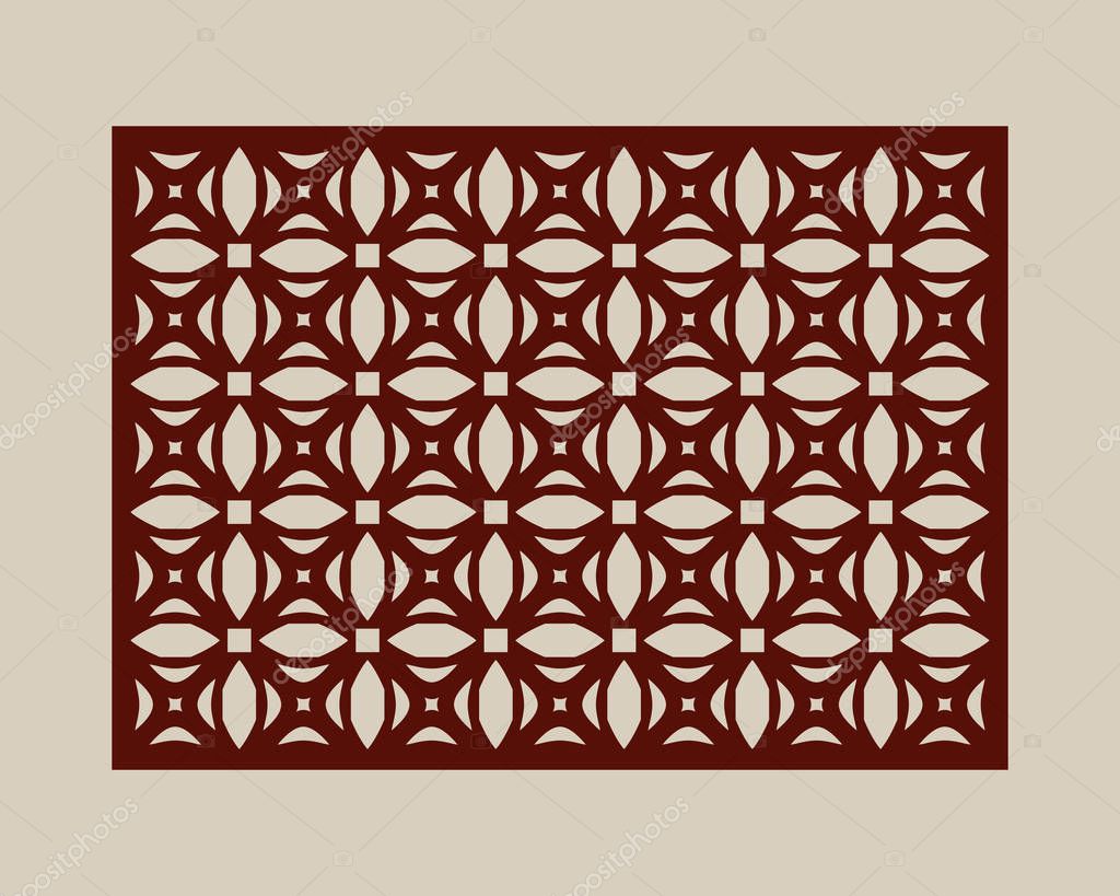 Шаблон Для Лазерной Резки Декоративной Панели Векторное.