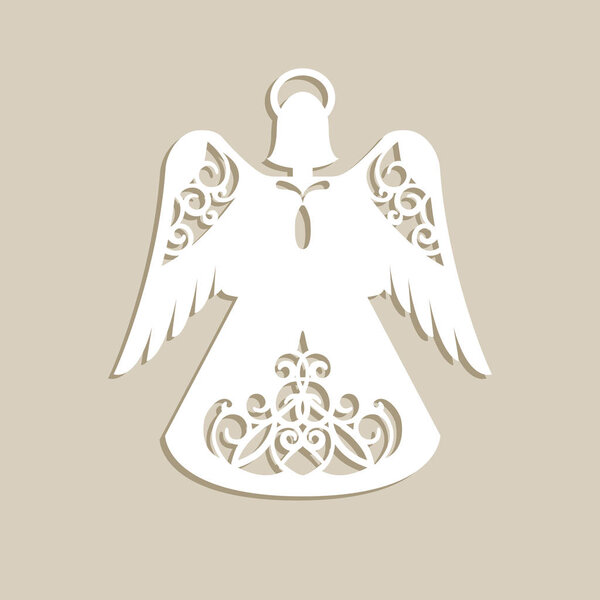 Christmas carved openwork angel