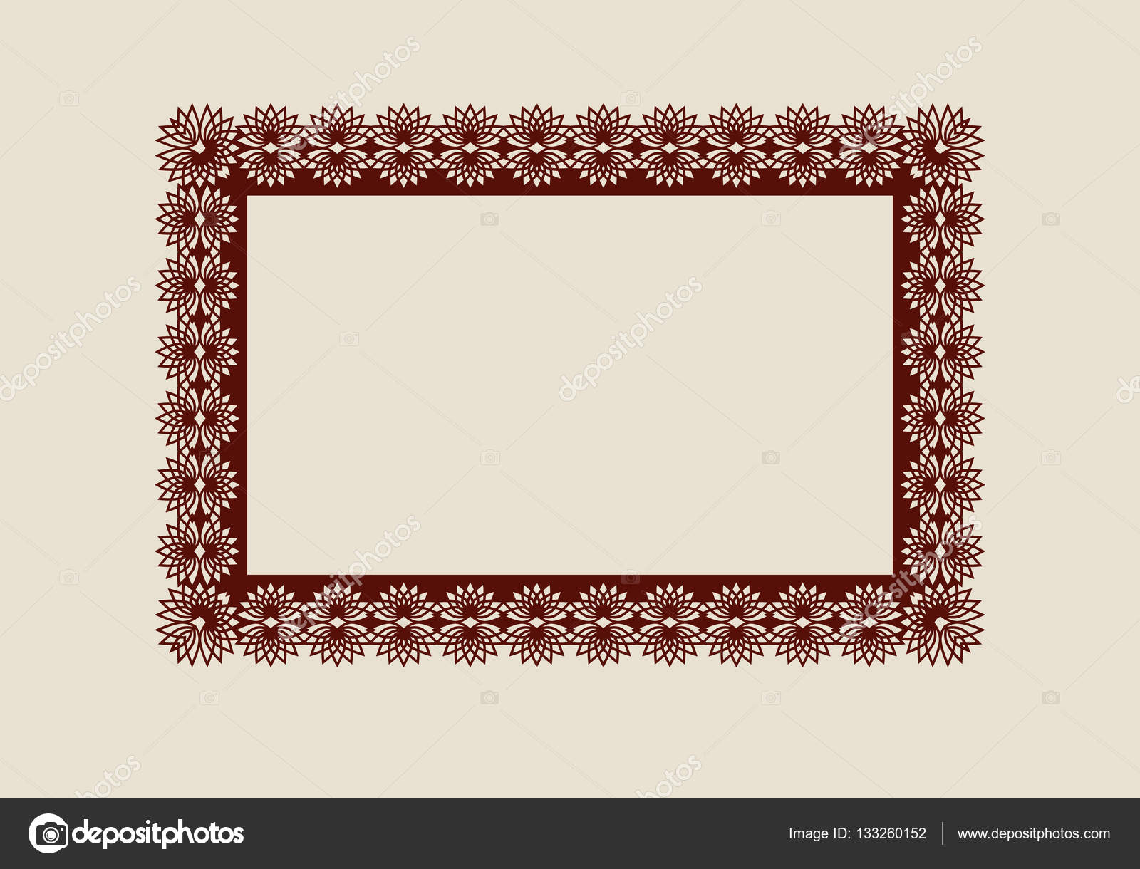 Abstract carved square frame — Stock Vector © GalinaAlex 133260152