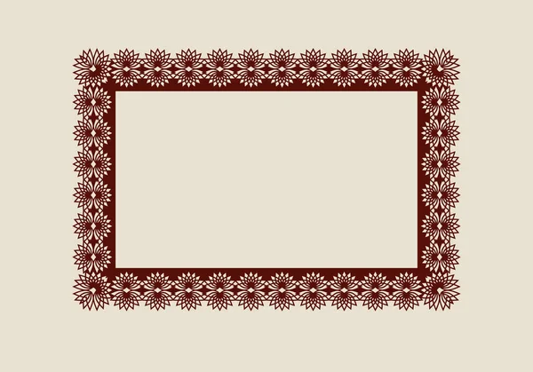 Abstract carved square frame — Stock Vector