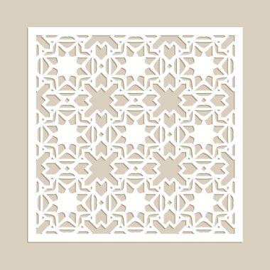 Template for laser cutting decorative panel clipart