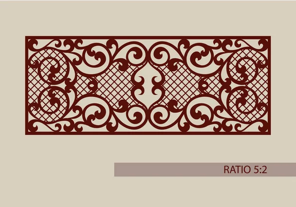 Plantilla para panel decorativo de corte por láser — Vector de stock