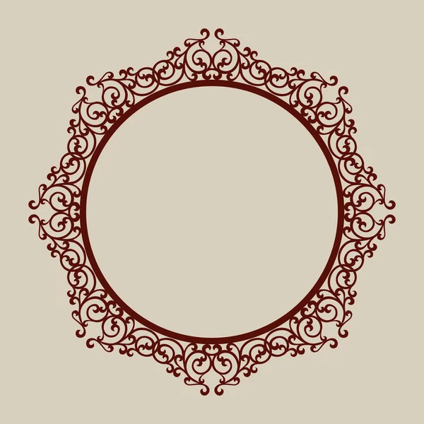 Абстрактная круглая рамка с завихрениями — стоковый вектор