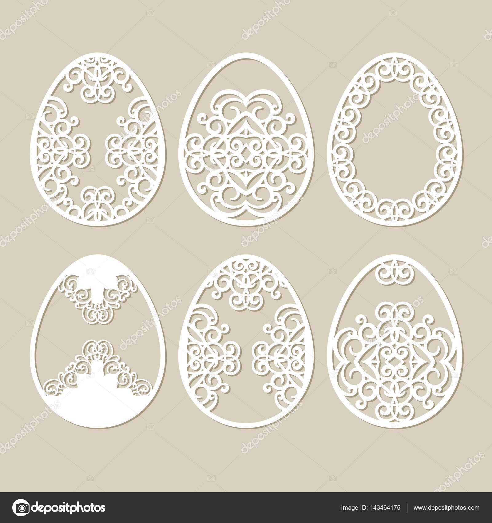Set stencil easter eggs — Stock Vector © GalinaAlex 143464175