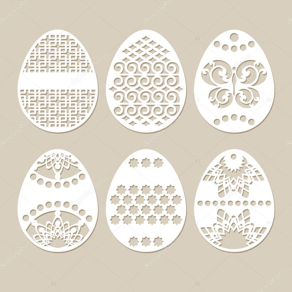 Set stencil easter eggs