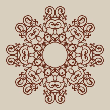 Lazer kesme dekoratif panel için şablon desen