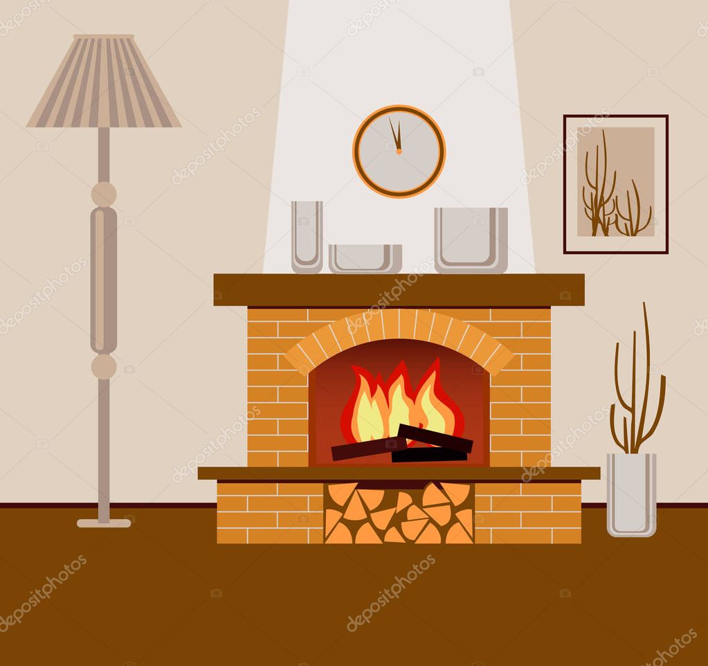 Chimenea de ladrillo clásico — Vector de stock © GalinaAlex #151287298