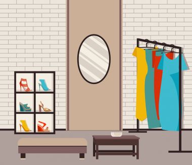 Modern çatı iç showroom moda
