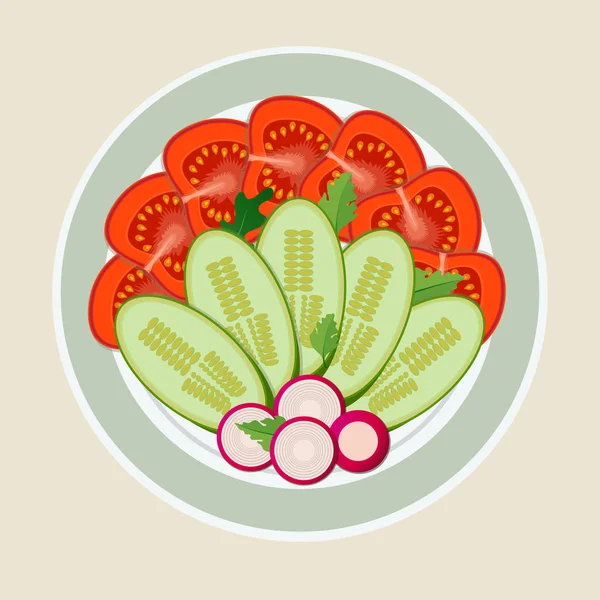 Nourriture végétarienne saine — Image vectorielle