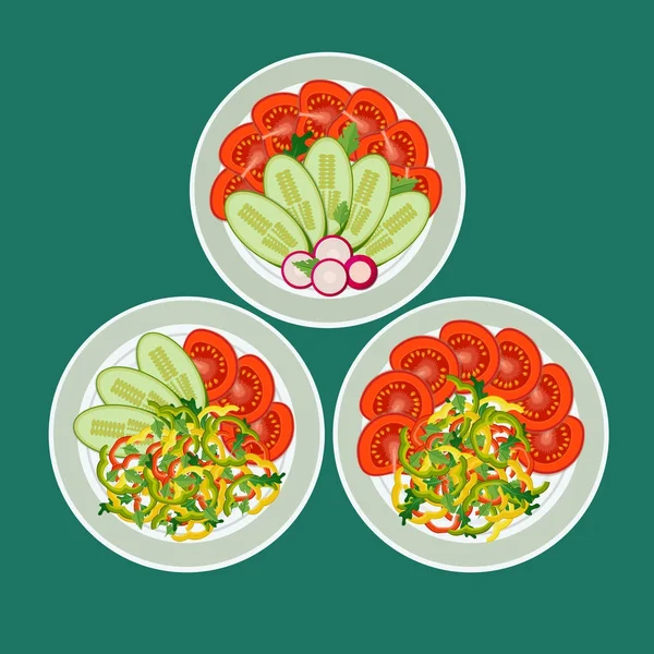 Healthy vegetarian food — Stock Vector