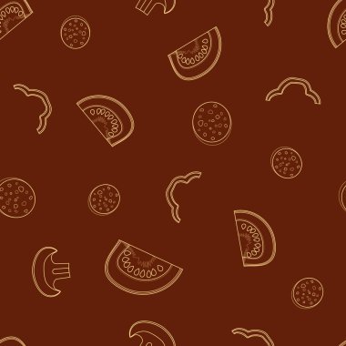 İtalyan pizza için malzemeler ile sorunsuz arka plan