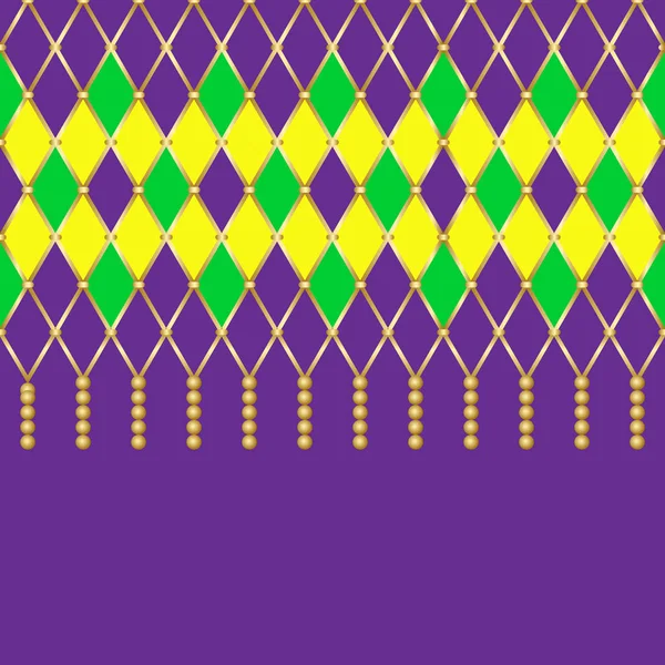 Patrón Lujo Elegante Colores Tradicionales Vacaciones Mardi Gras Perfecto Para — Vector de stock