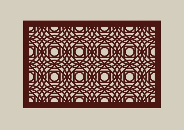 Template pattern for laser cutting decorative panel — 스톡 벡터