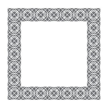 Vektör karesi açılışı süsleme çerçevesi. Tebrik kartları, sayfa kitabı, iç dekorasyon veya yazdırma için şablon