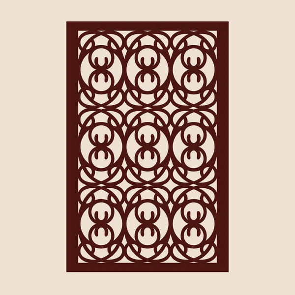 幾何学的な装飾 装飾的なパネルのテンプレート パターン 画像印刷 紙の切断に適したレーザー切断や木材 金属の彫刻します ステンシルの製造 ベクトル — ストックベクタ
