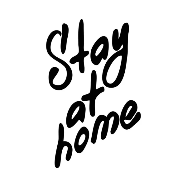 손으로 코로나 바이러스에 배경에서 글자를 그렸습니다 Covid Stay Home Work — 스톡 벡터