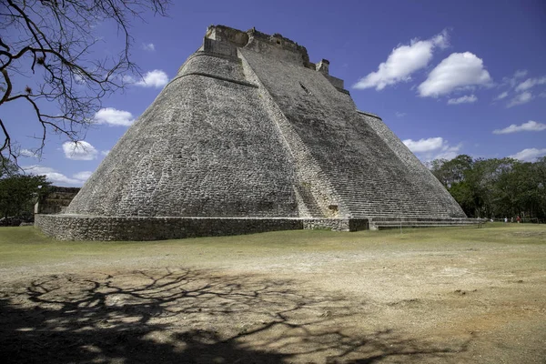 Pyramide Des Zauberers Der Stadt Der Uxmal Oder Pyramide Des — Stockfoto