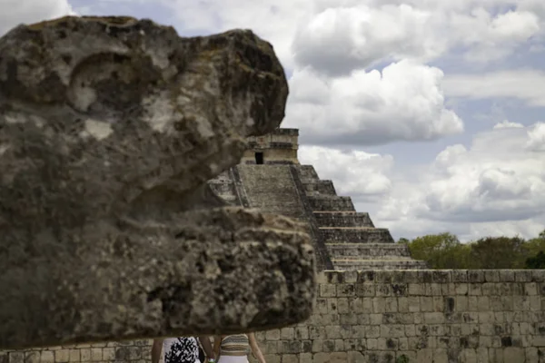 Jaguar Eats Pyramid Kukulkan — Stock Photo, Image