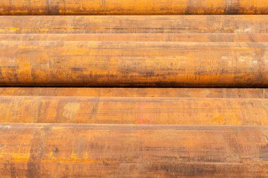 Yığın arka plan paslı çelik borular