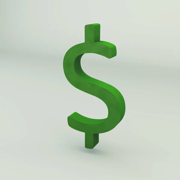 Sinal de dólar verde — Fotografia de Stock