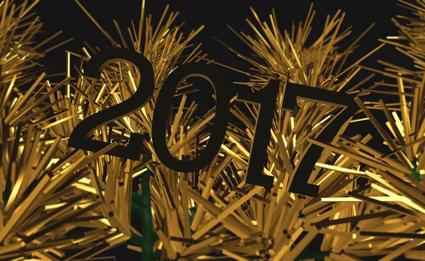 Новый год, Креативный образ, Золотая елка . — стоковое фото