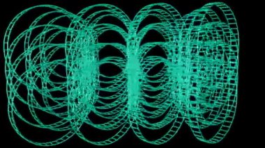 3D animasyon Vj döngü, olay turkuaz siyah bir arka plan üzerinde rakamlar..