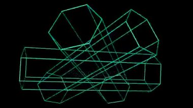 3D animasyon Vj döngü, olay turkuaz siyah bir arka plan üzerinde rakamlar..