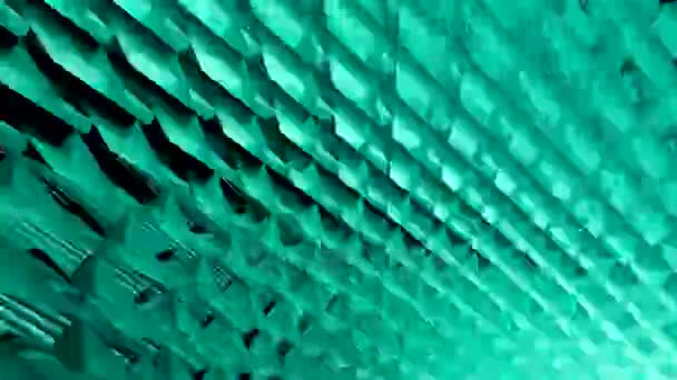 3D-animatie Vj lus, gebeurtenis turkoois cijfers op een zwarte achtergrond. — Stockvideo