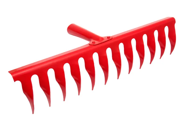 Powerful red rake for work — Stock Photo, Image