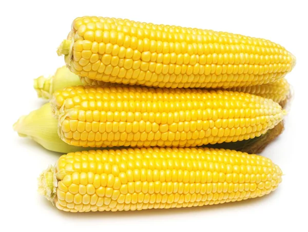Кукурудзи ізольовані на білому тлі. Плоский прошарок, вид зверху — стокове фото