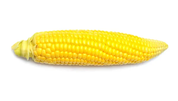 孤立在白色背景上的一个玉米。顶视图平 — 图库照片