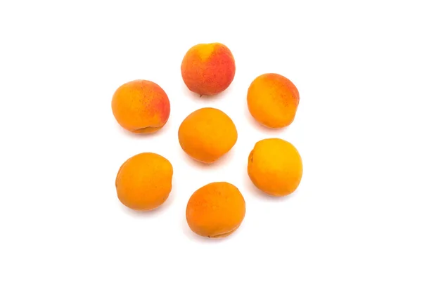 Fruit Apricot Isolated White Background Useful Healthy Food Vitamins Exercising Royalty Free Stock Photos