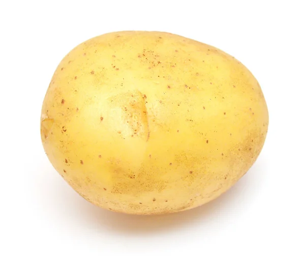 Unga potatis isolerad på vit bakgrund. Skörden nya. Lekmanna-platt — Stockfoto